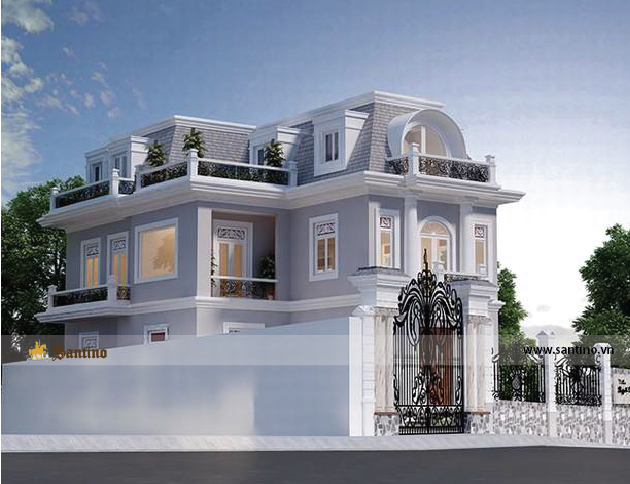 Mẫu Thiết kế Kiến trúc Biệt thự Pháp