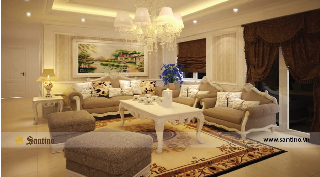22. Thiet ke phong khach tan co dien