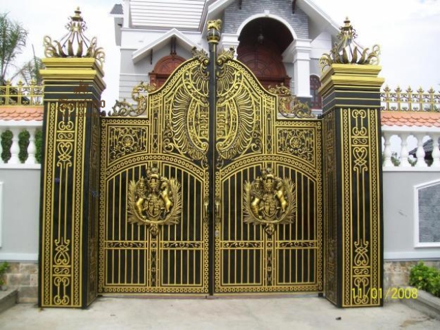 Cổng nhôm đúc, ban công nhôm đúc, cầu thang nhôm đúc