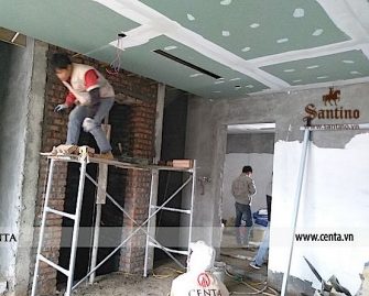 Thi công trần thạch cao Tân cổ điển