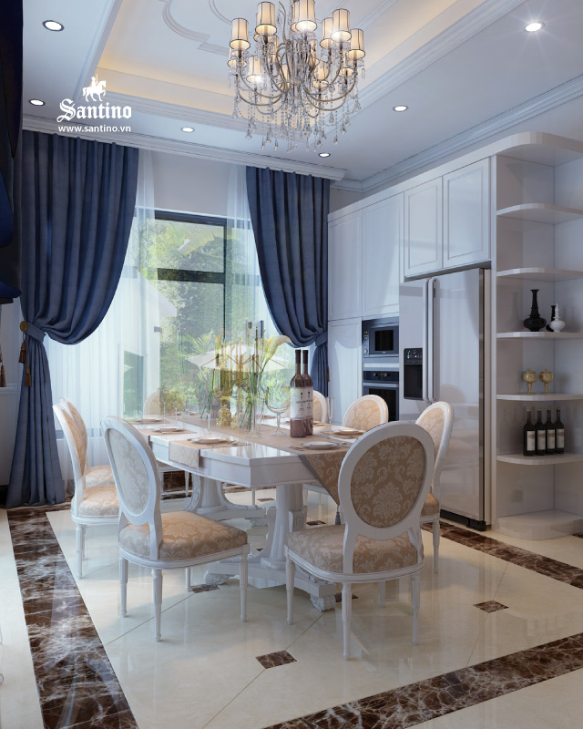 Thiết kế Nội thất phòng ngủ Tân cổ điển, Thiết kế Nội thất phòng Bếp Tân cổ điển, Thiết kế Nội thất phòng tắm Tân cổ điển