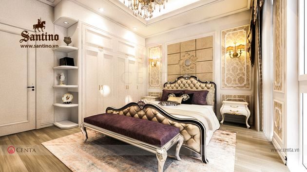 Thiết kế Nội thất phòng ngủ Tân cổ điển