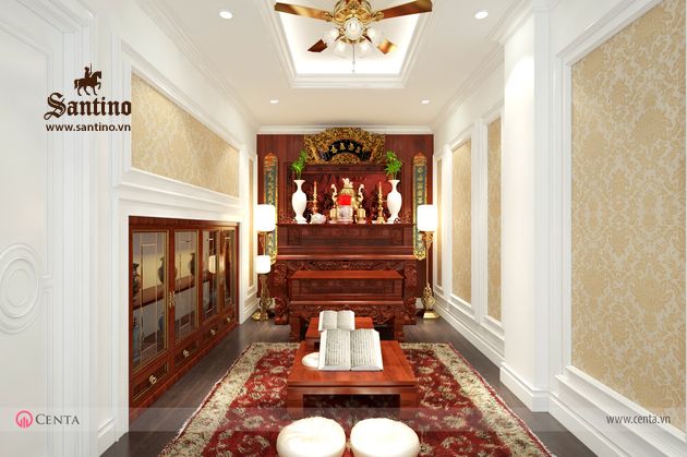 thiet ke noi that phòng thờ Vinhomes