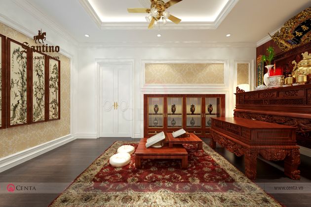 thiet ke noi that phong thờ Vinhomes