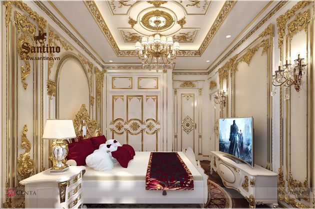 Giường tân cổ điển, kệ tivi tân cổ điển