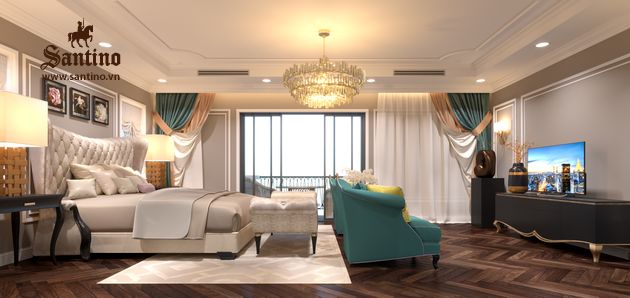 Mẫu phòng ngủ tân cổ điển đẹp